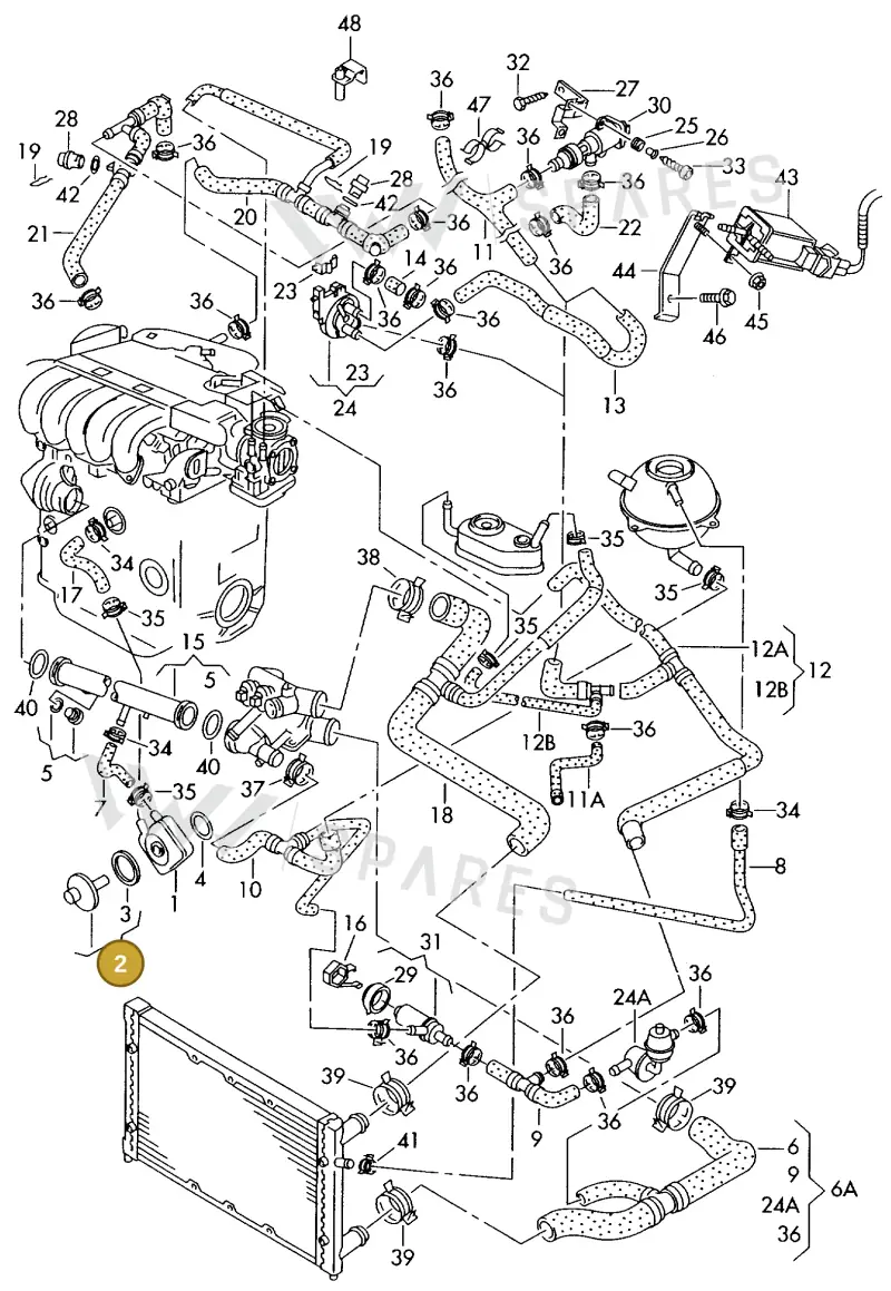 021117061B — Volkswagen Transporter            96 (1996-1996) diagram 179121650, position 2