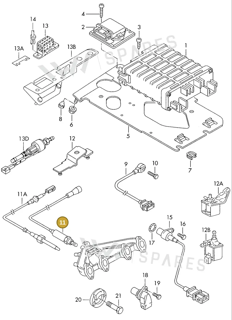 021906265AB — Volkswagen Passat (1994-1997) diagram 084166100, position 11