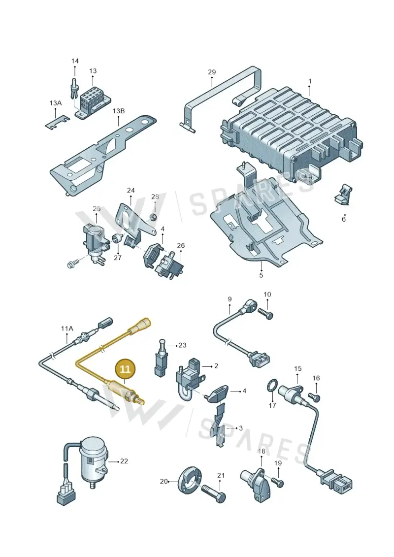021906265AK — Volkswagen SHARAN/SYNCRO (1995-2000) diagram 162906100, position 11