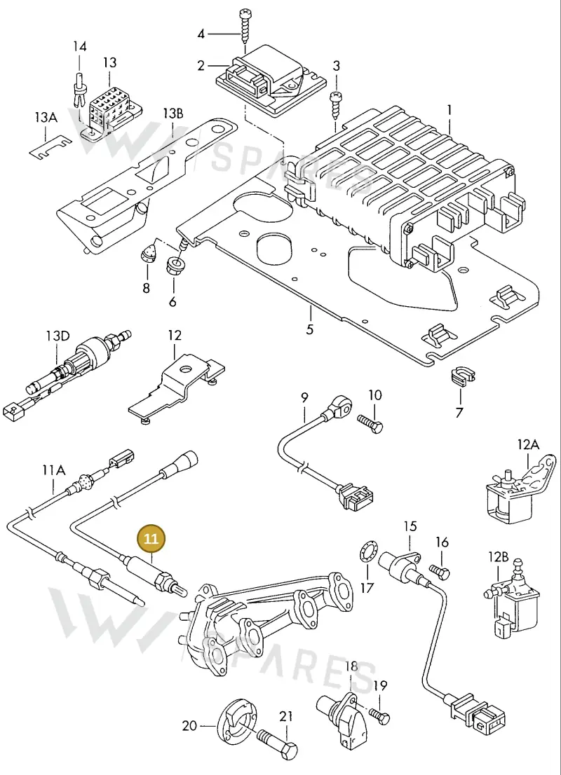 021906265N — Volkswagen Passat (1994-1997) diagram 084166100, position 11