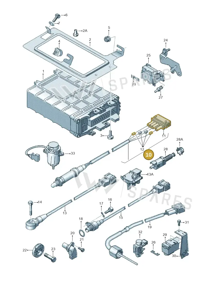 021906265N — Volkswagen Golf/Ecomatic          95 (1994-1995) diagram 121906100, position 10