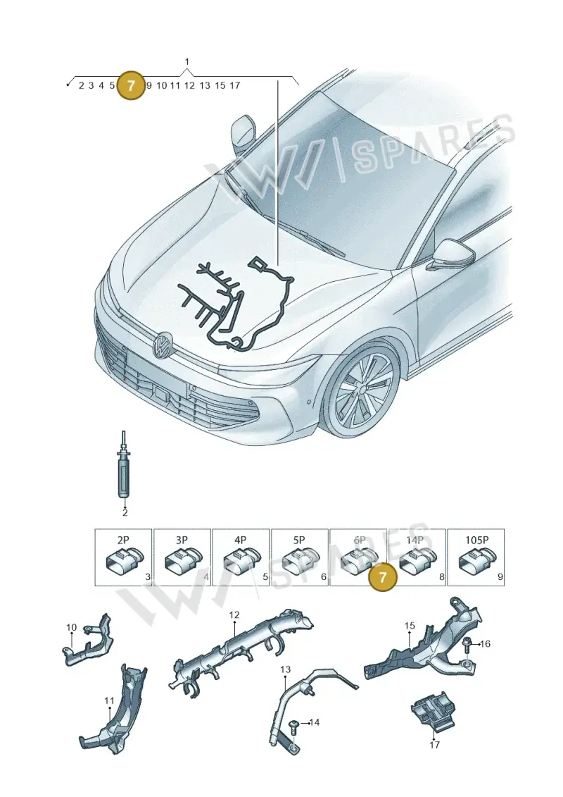 021971921 — Volkswagen Passat estate (2023-) diagram 3j0971285, position 7
