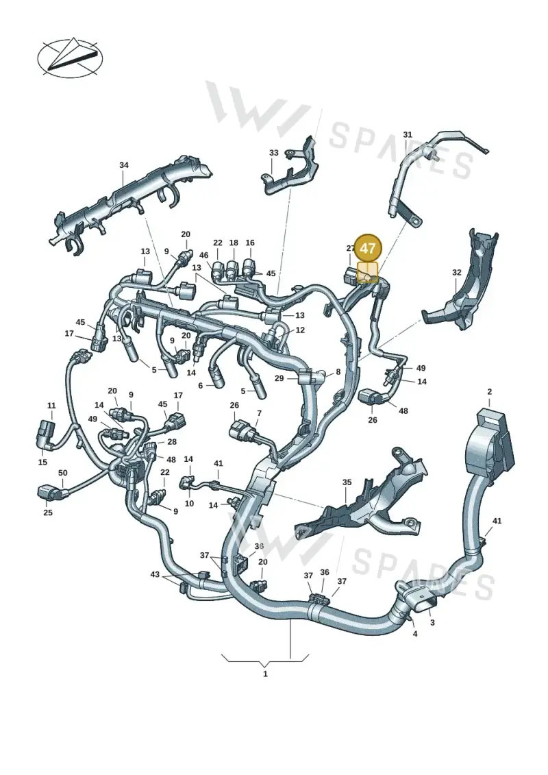 021971921 — Volkswagen Caddy Maxi Kombi (2020-2024) diagram 5h0971016, position 47