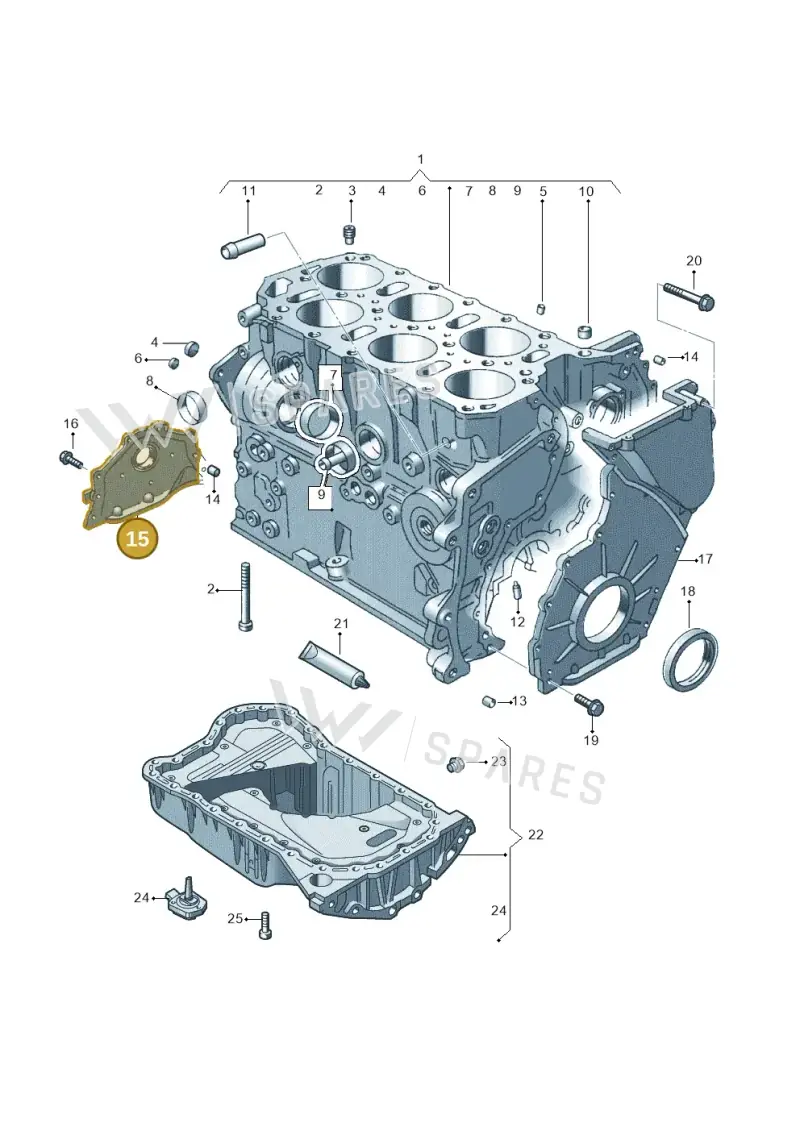 022103151D — Volkswagen EOS 2.0 (2008-2010) diagram 474103300, position 15