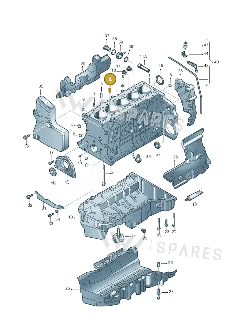 022103175 — Volkswagen Transp. caravelle (2008-2009) diagram 410103300, position 4