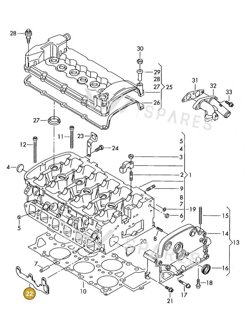 022103390 — Volkswagen OTTO-IND.-MOT.         77> (1977-) diagram 421103450, position 22