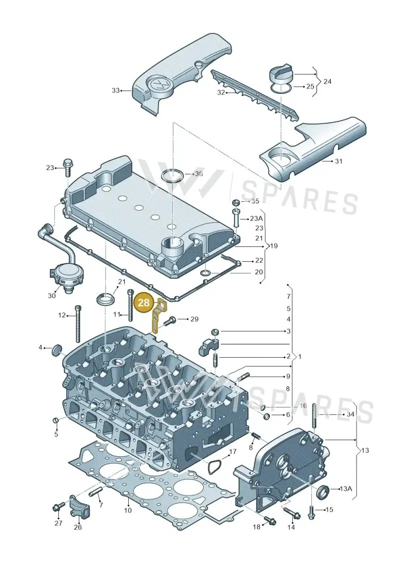022103392 — Volkswagen PHAETON                08> (2007-) diagram 258103400, position 28
