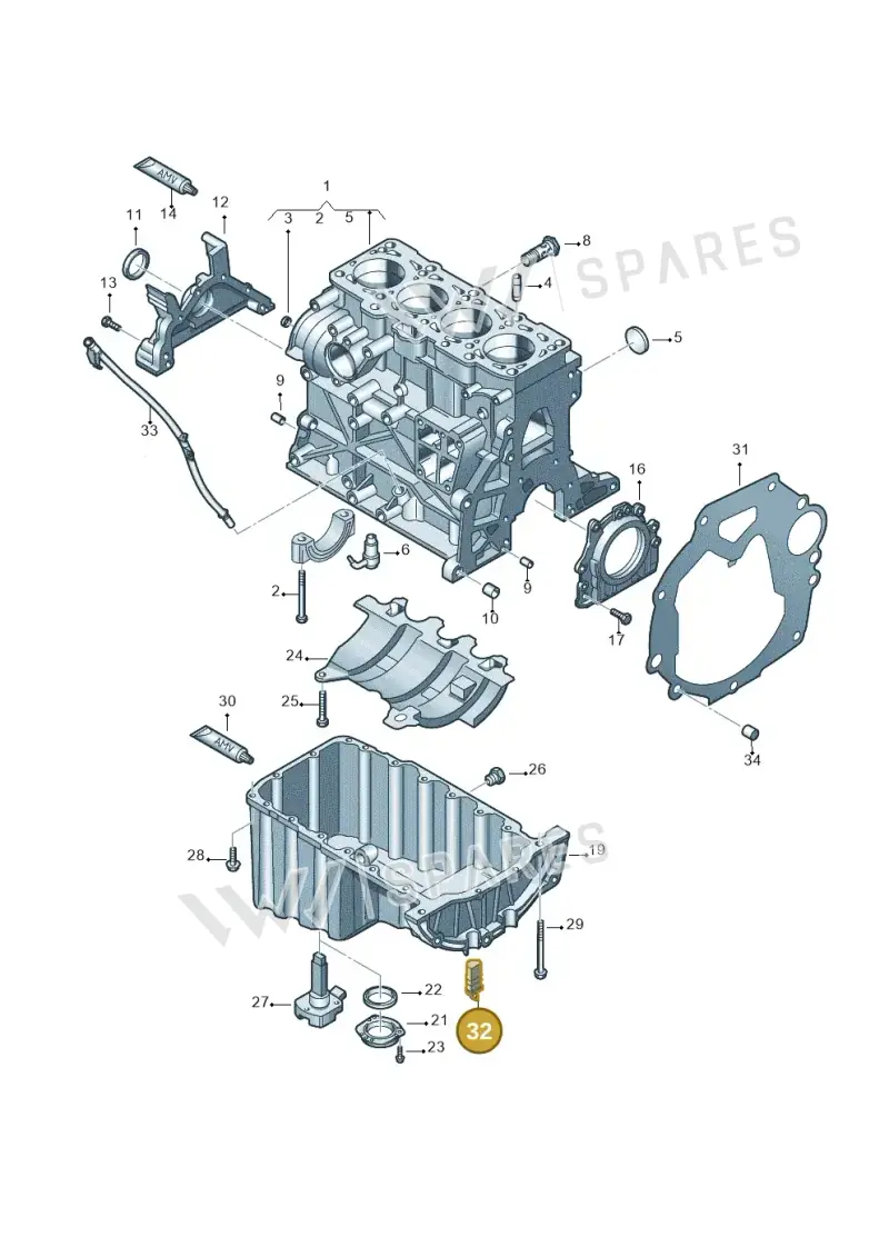 022103534A — Volkswagen Amarok twin cab (2022-) diagram 683103200, position 32