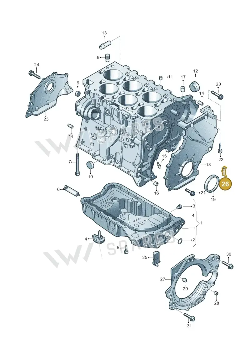 022103534G — Volkswagen Touareg (2012-2014) diagram 460103300, position 26