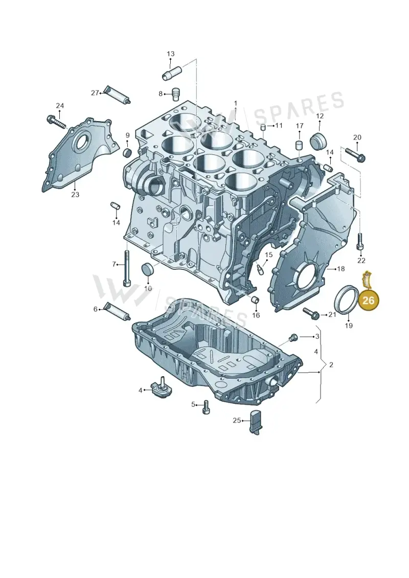 022103534G — Volkswagen Touareg BlueMotion (2014-2018) diagram 787103100, position 26