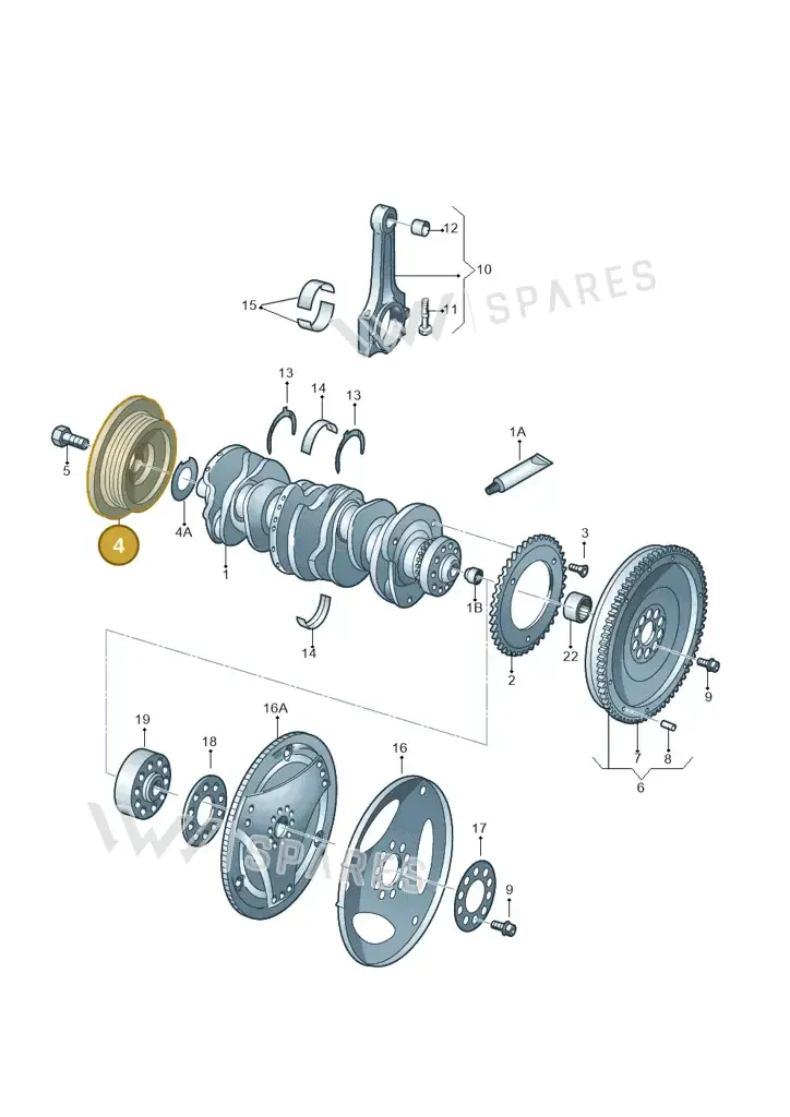 022105243G — Volkswagen Sharan (2008-2010) diagram 121105250, position 4