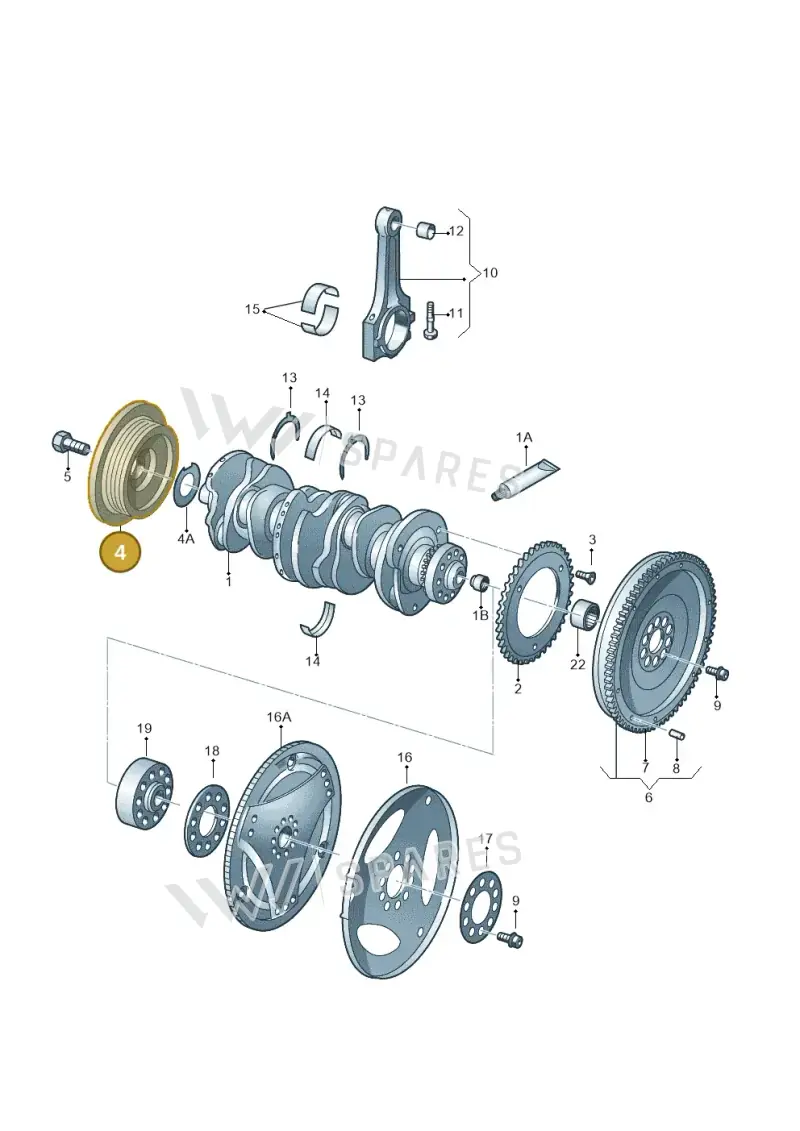 022105243G — Volkswagen Sharan (2008-2010) diagram 121105250, position 4