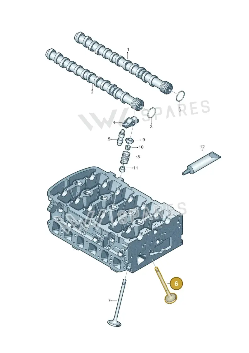 022109601G — Volkswagen Touareg BlueMotion (2014-2018) diagram 244109400, position 6