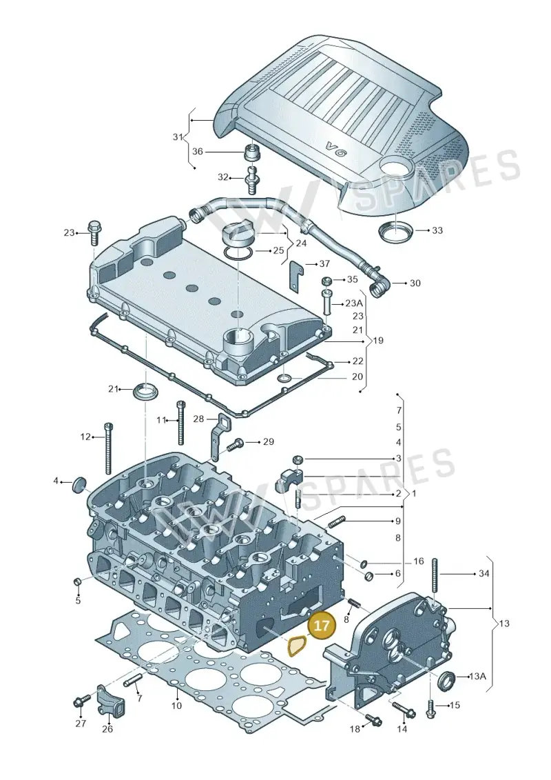 022121119A — Volkswagen Sharan (2008-2010) diagram 244103600, position 17