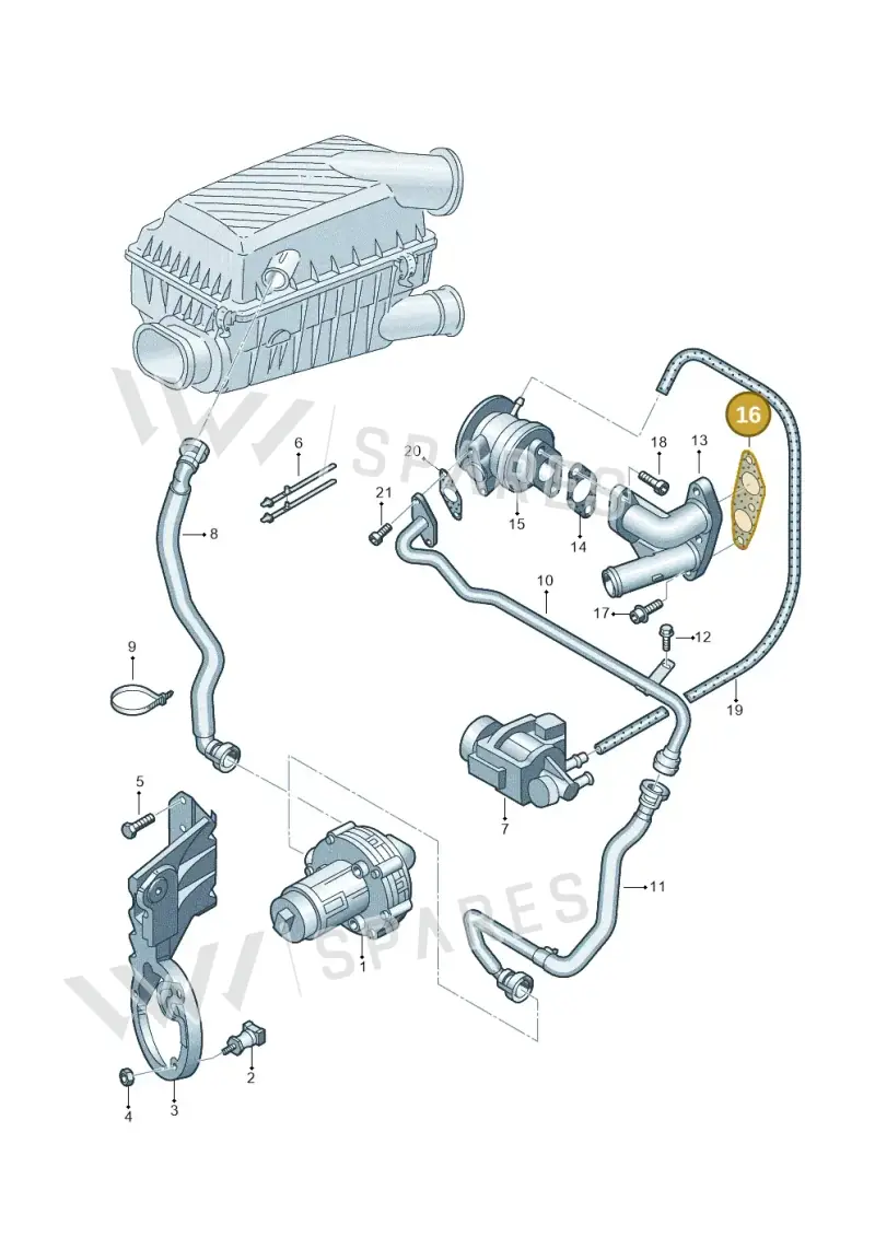 022131120B — Volkswagen PASSAT/4MOTION/W8 (2002-2005) diagram 195131100, position 16