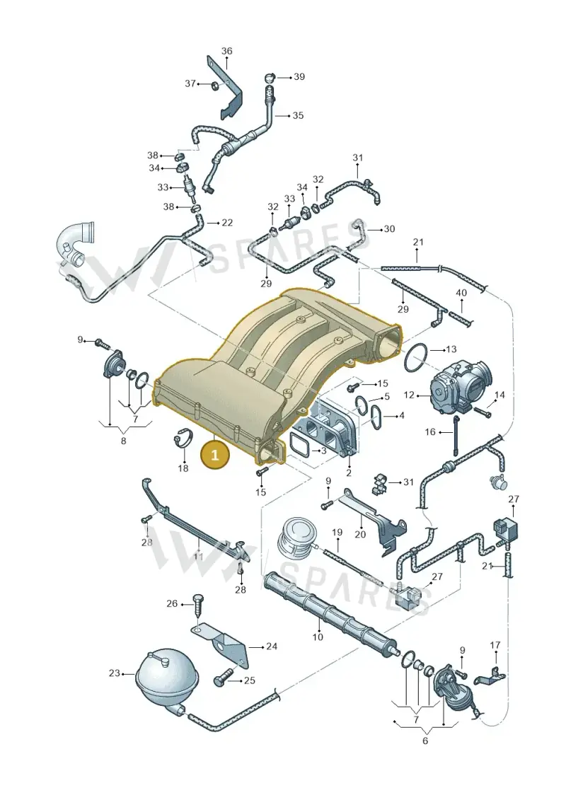 022133203C — Volkswagen Jetta Wagon (2001-2001) diagram 194133800, position 1