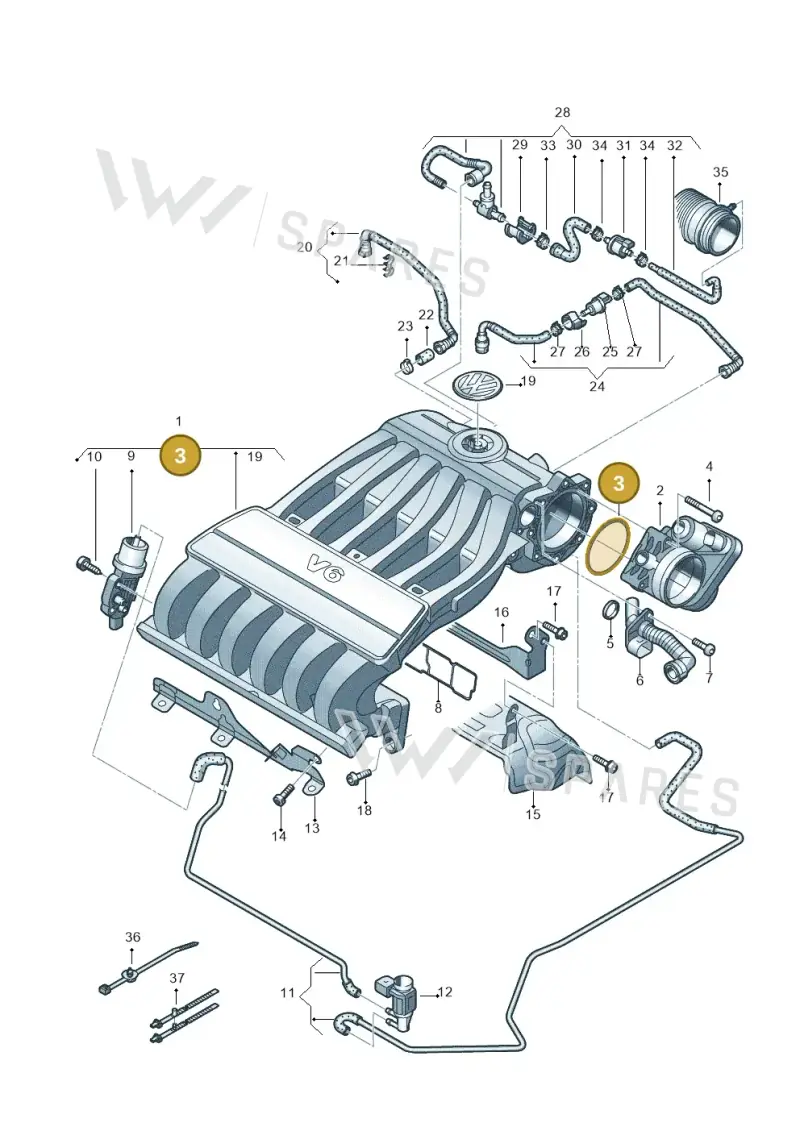 022133237D — Volkswagen Passat estate (2008-2011) diagram 460133800, position 3