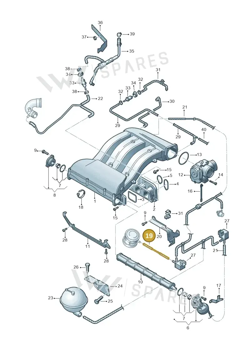 022133778C — Volkswagen Jetta Wagon (2001-2001) diagram 194133800, position 19