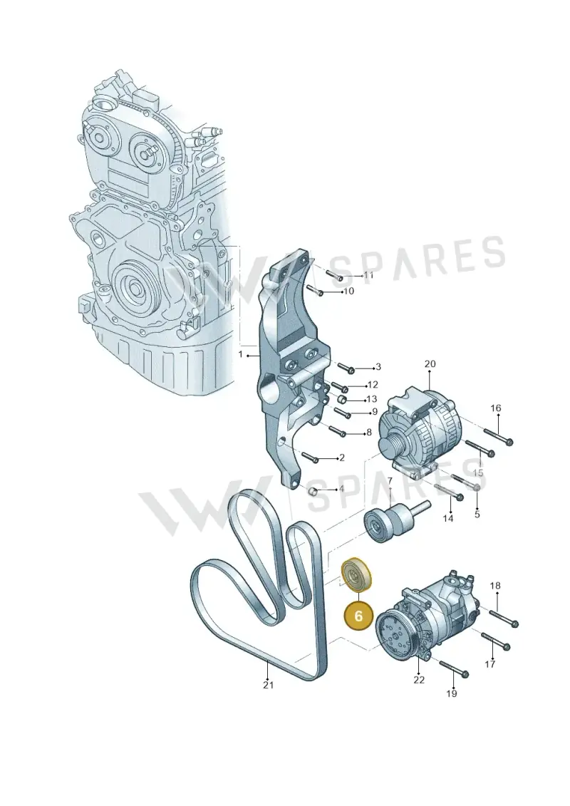022145276F — Volkswagen Teramont (2021-2023) diagram 809903600, position 6