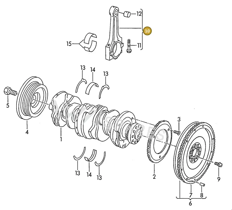 022198401 — Volkswagen Passat (1989-1991) diagram 084006300, position 10