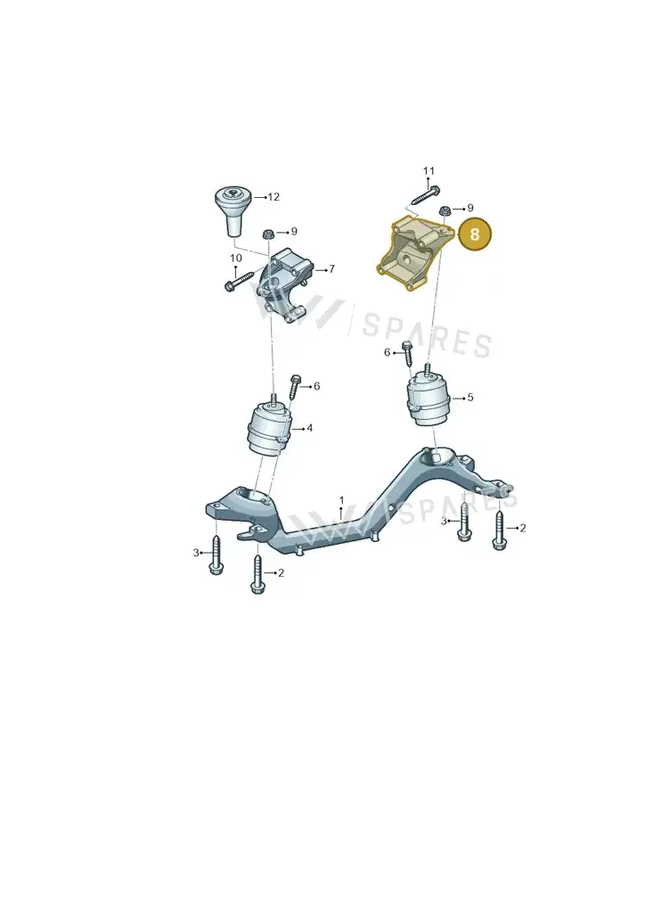 022199308 — Volkswagen Touareg BlueMotion (2014-2018) diagram 274199500, position 8