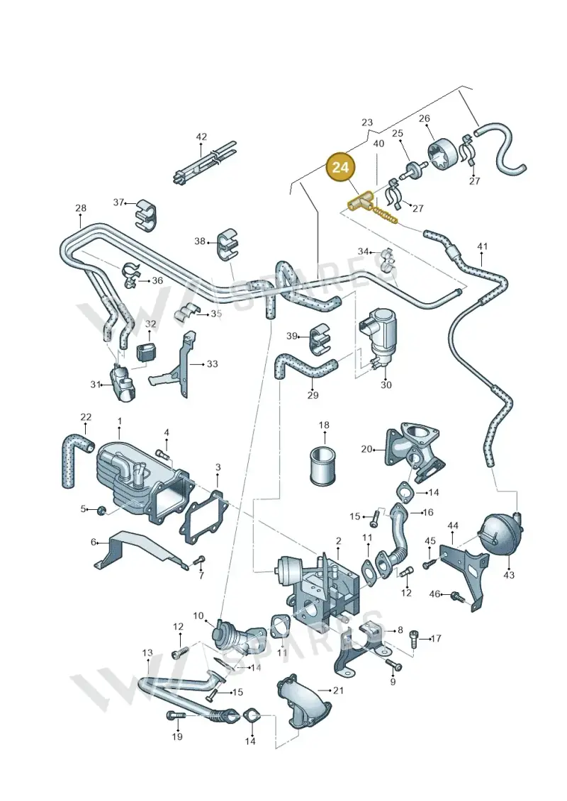 022201943 — Volkswagen Touareg (2005-2006) diagram 274131600, position 24