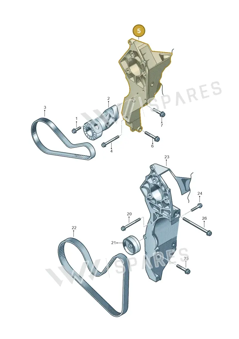 022260089M — Volkswagen EOS 2.0 (2008-2010) diagram 210903500, position 5
