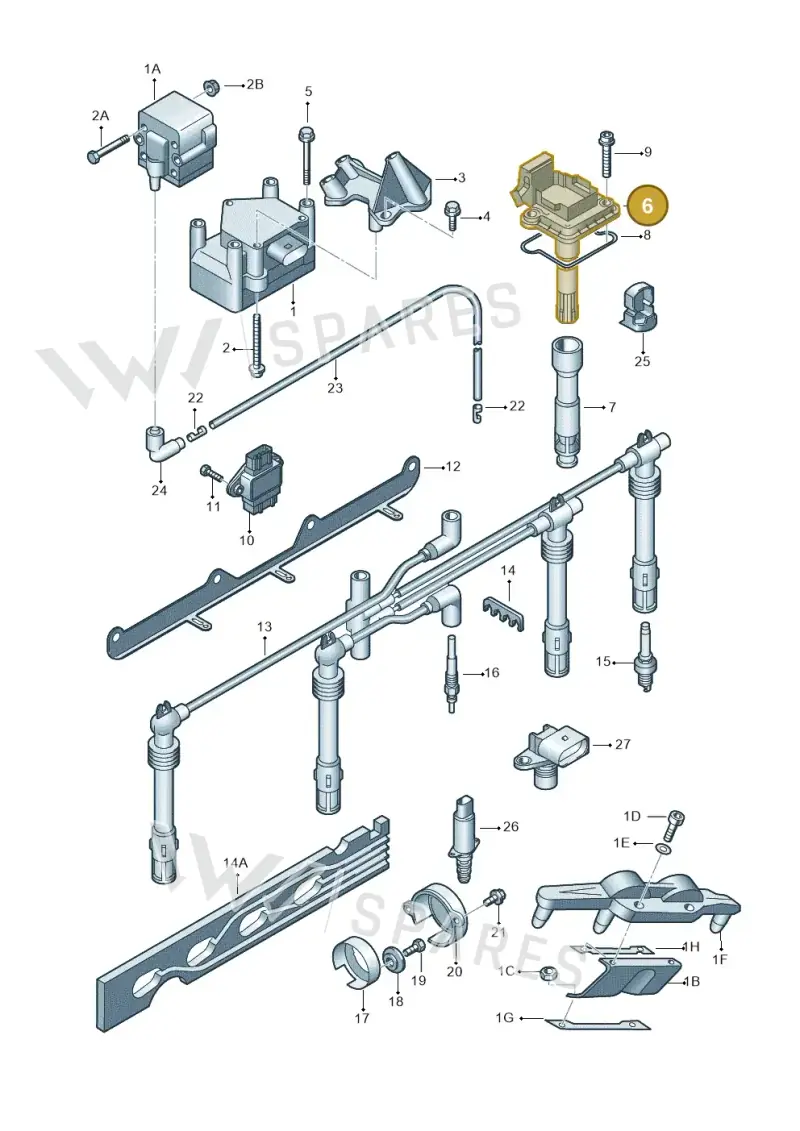 022905100B — Volkswagen Golf 'R32' n. "USA" (2004-2004) diagram 405905000, position 6