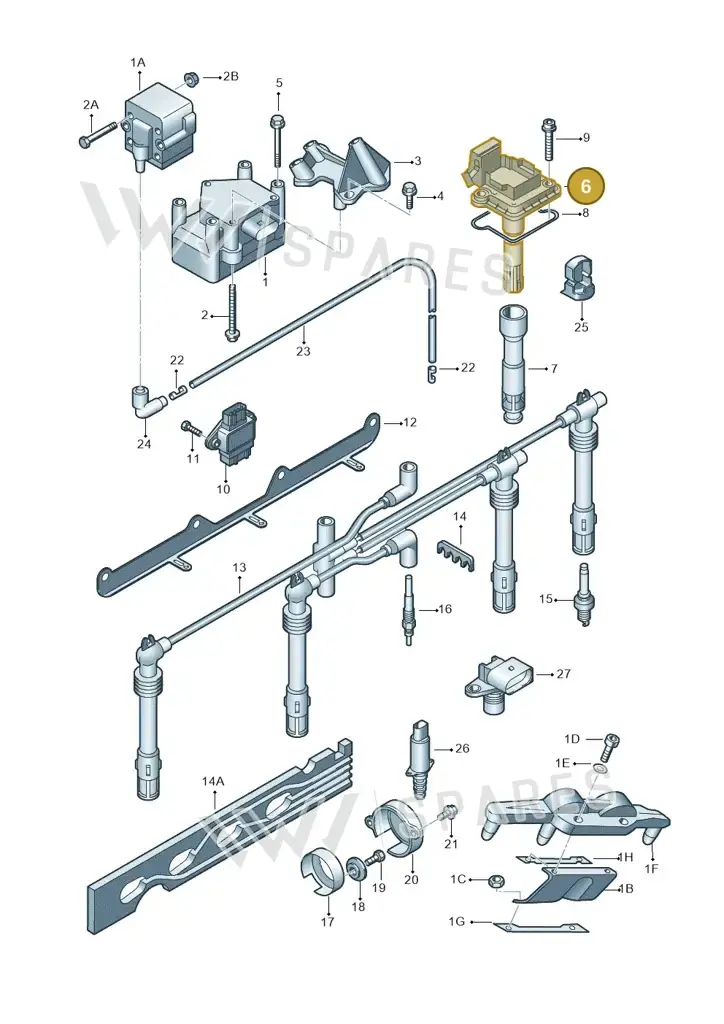022905100D — Volkswagen GOLF/VAR./4MOT. A4 02 (2001-2002) diagram 405905000, position 6