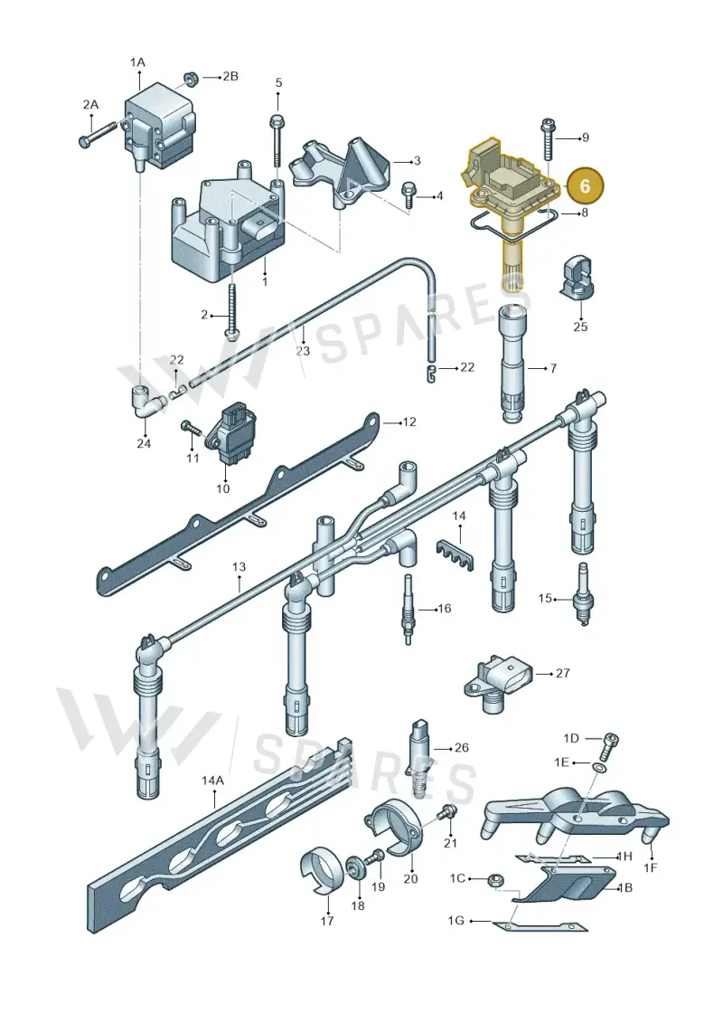 022905100D — Volkswagen GOLF/VAR./4MOT. A4     02 (2001-2002) diagram 405905000, position 6