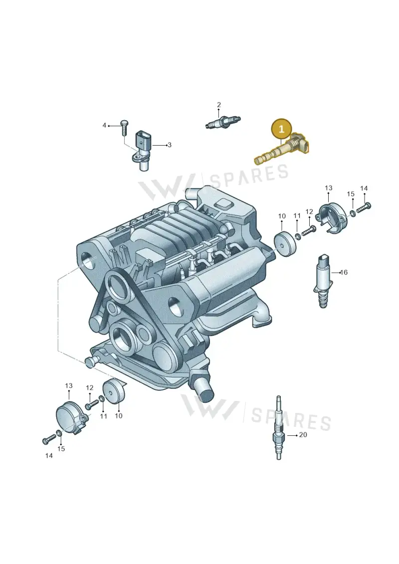 022905100E — Volkswagen TRANSPORTER (2003-2005) diagram 249905300, position 1