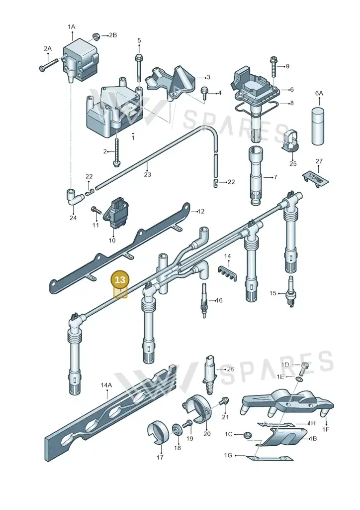 022905409C — Volkswagen New Beetle (1998-2001) diagram 649905000, position 13