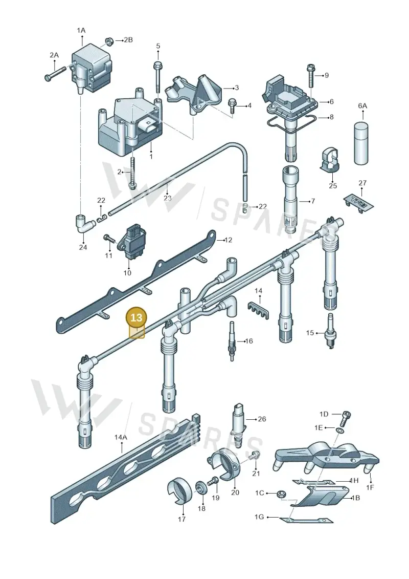 022905409C — Volkswagen New Beetle (1998-2001) diagram 649905000, position 13
