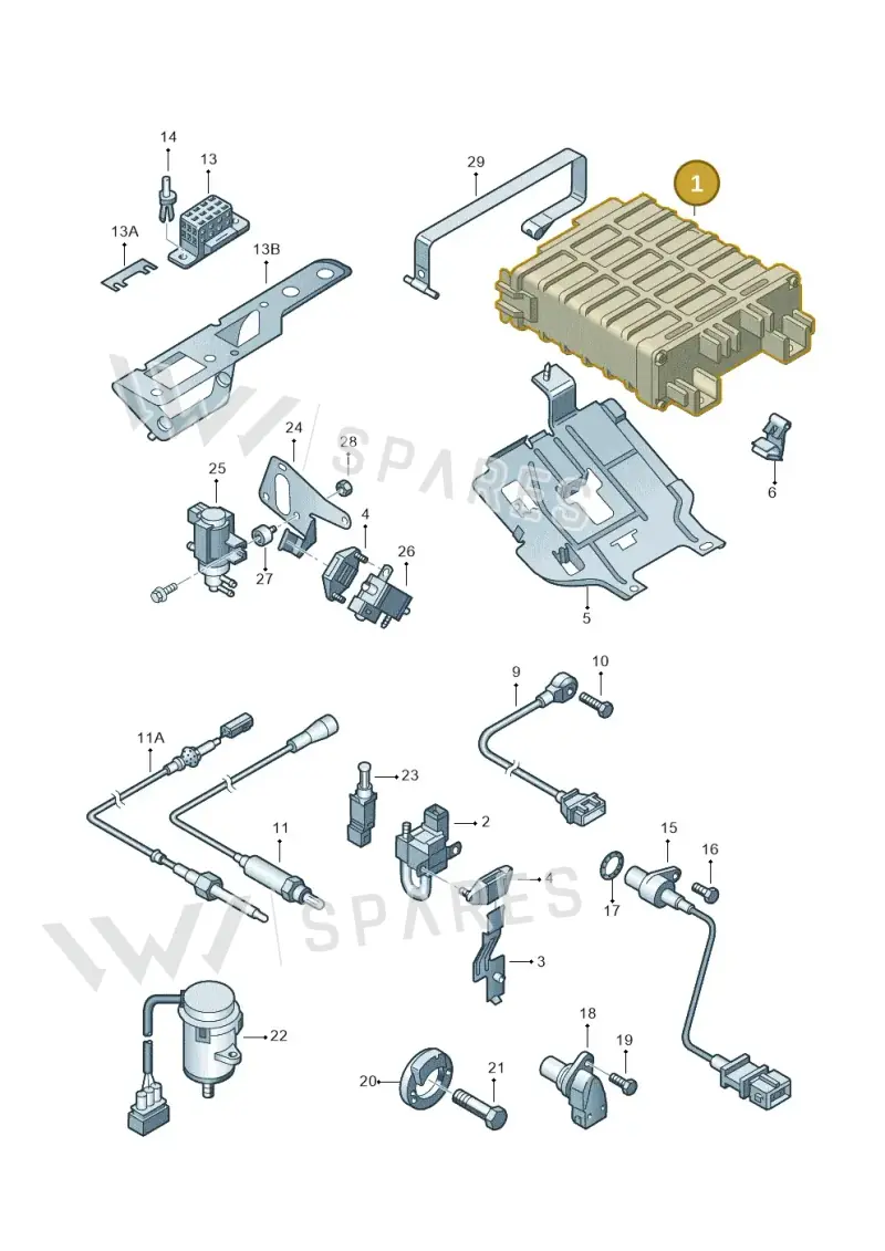 022906032AS — Volkswagen SHARAN/4MOTION (2000-2002) diagram 162906100, position 1