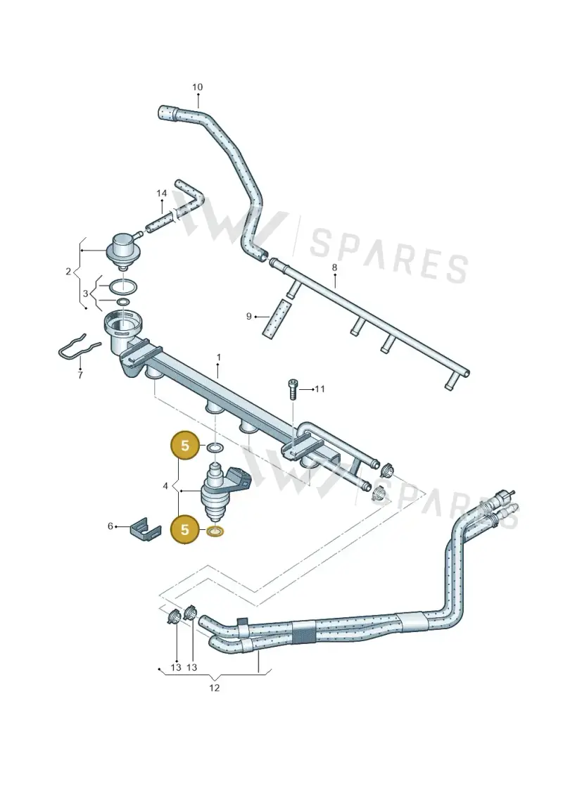 022906149A — Volkswagen Transp. caravelle (2011-2015) diagram 410133400, position 5