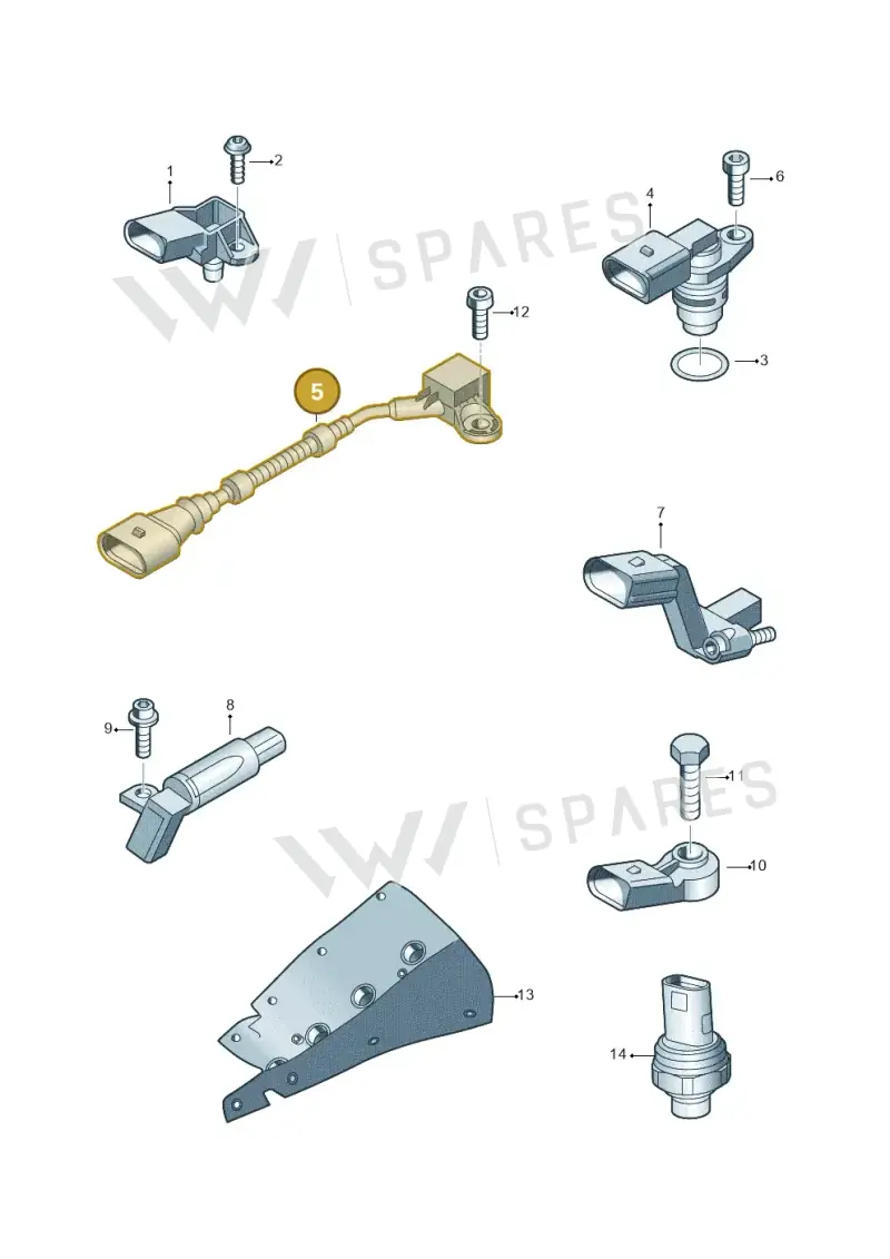 022957147 — Volkswagen Passat CC (2011-2016) diagram 693906000, position 5