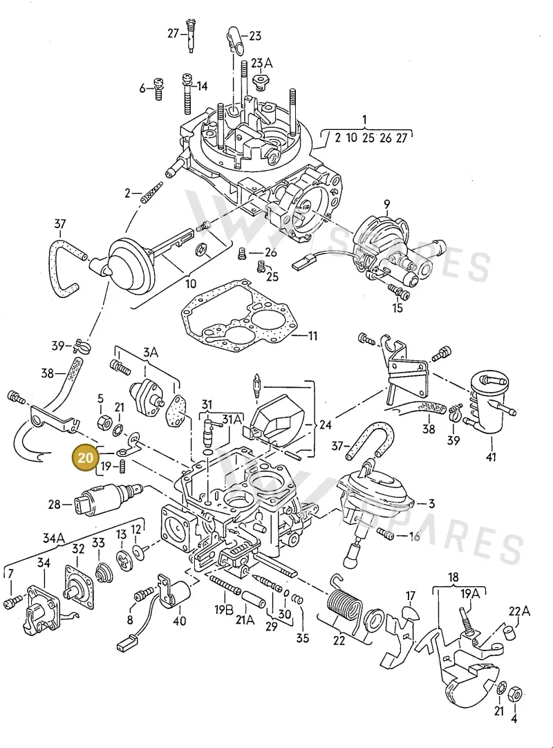 025129343H — Volkswagen Polo/Polo Coupe (1990-1994) diagram 009012100, position 20