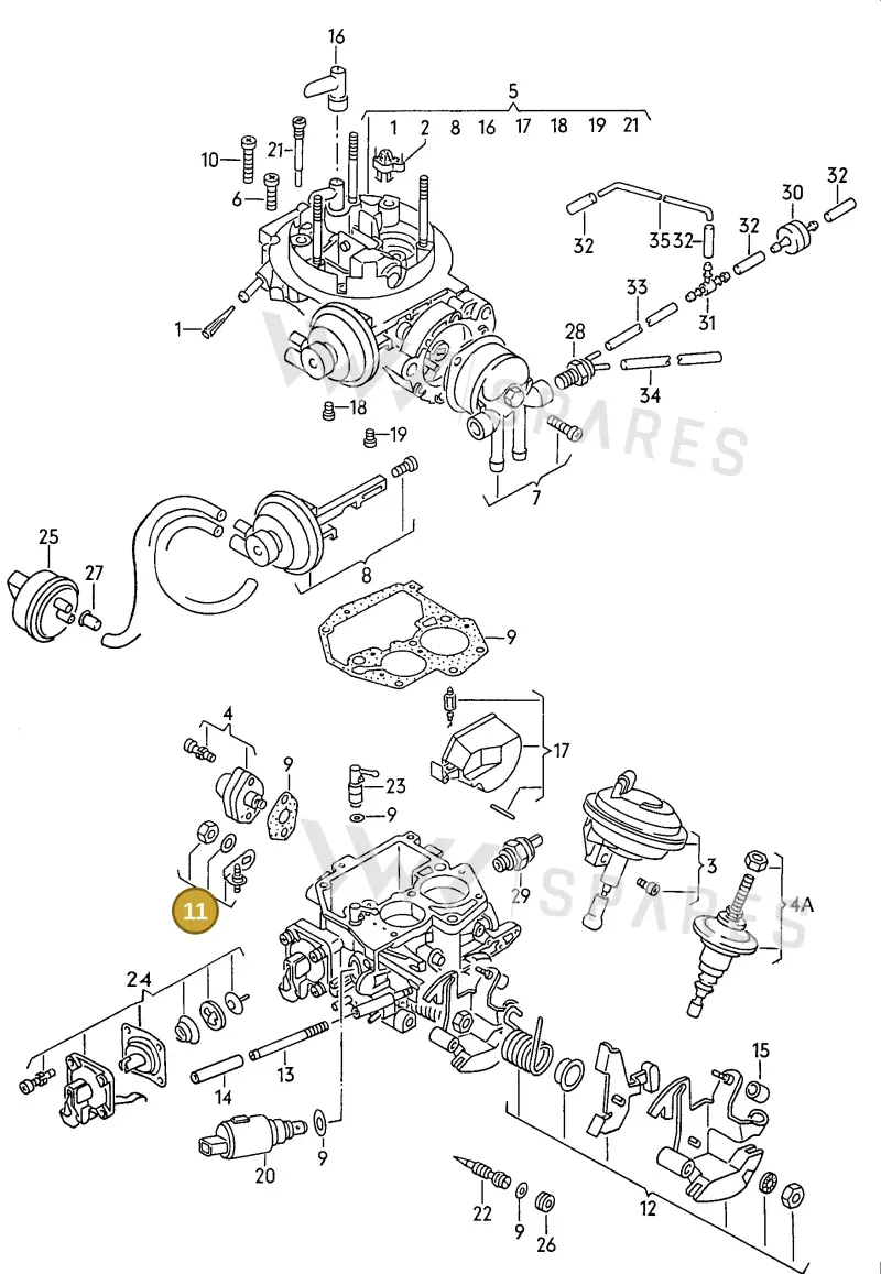 025129343H — Volkswagen Passat (1991-1993) diagram 084028000, position 11