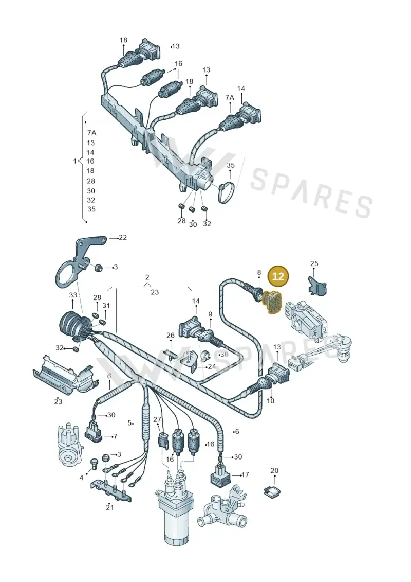 025906238B — Volkswagen POLO CLASSIC/VARIANT (1996-1999) diagram 159971010, position 12