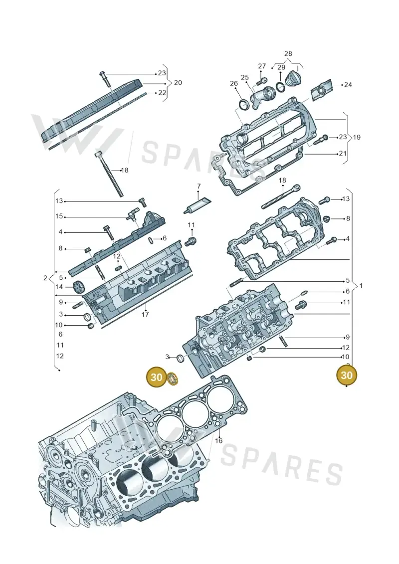 026103085D — Volkswagen Phaeton 4motion (2010-2016) diagram 258103350, position 30
