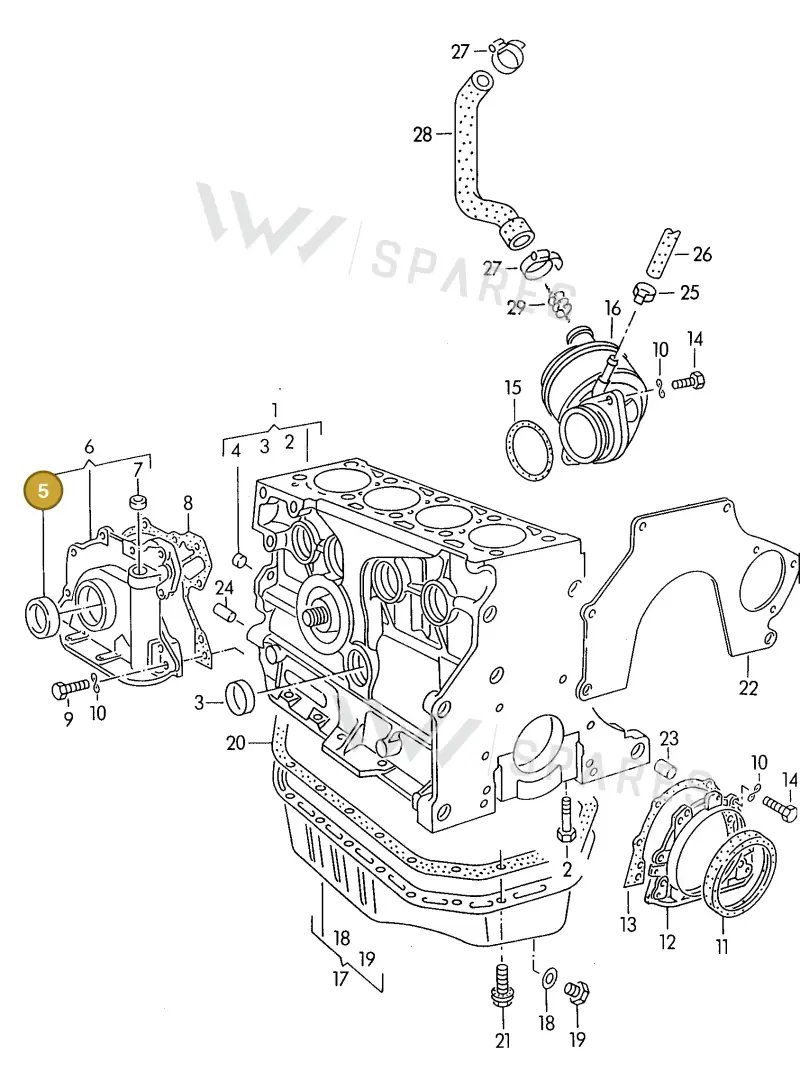 026103085E — Volkswagen Golf/Ecomatic          95 (1994-1995) diagram 121103000, position 5