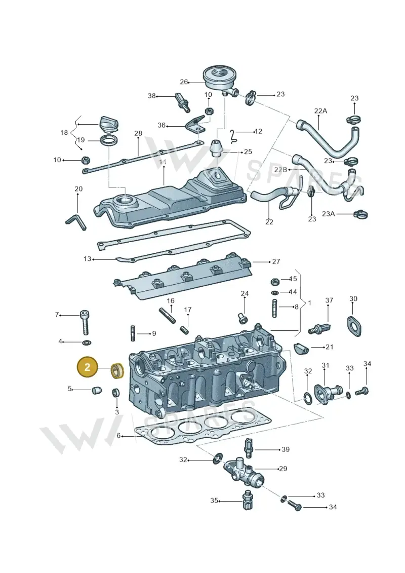 026103085E — Volkswagen GOL 2P/4P            M.06> (2005-) diagram 303103500, position 2