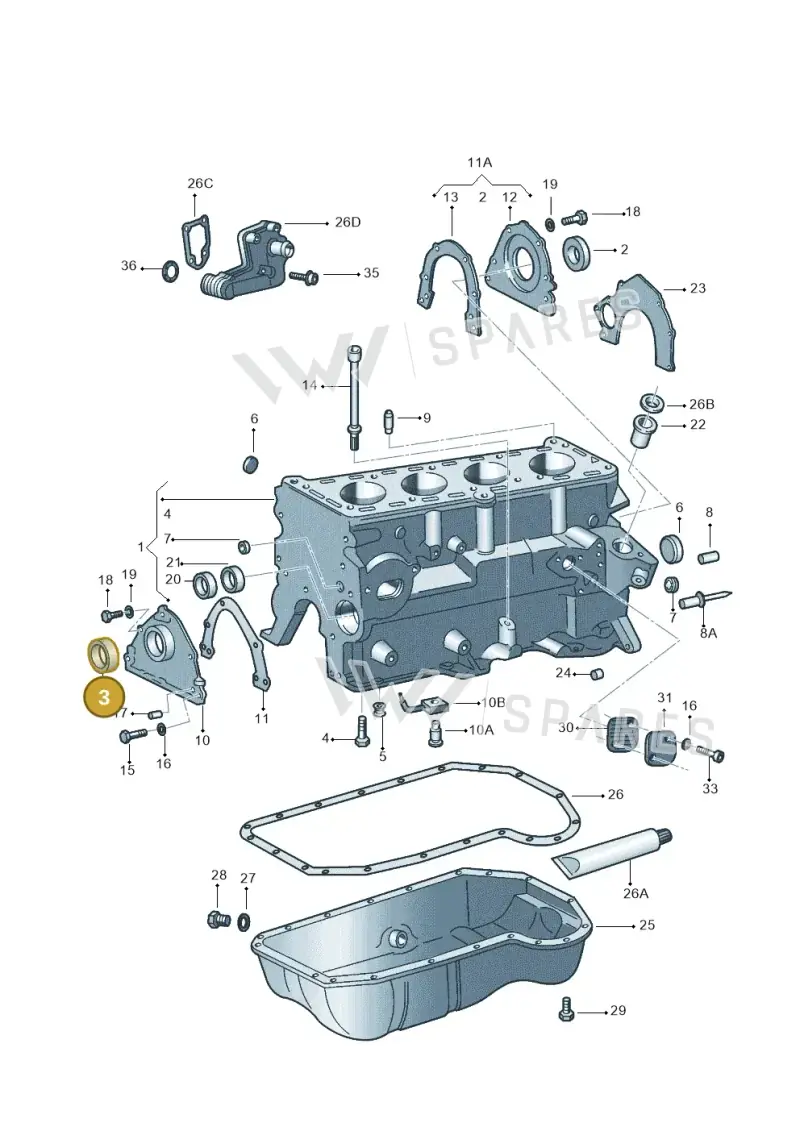 026103085E — Volkswagen CADDY-KOMBI/KASTENW.   06> (2005-) diagram 303103100, position 3