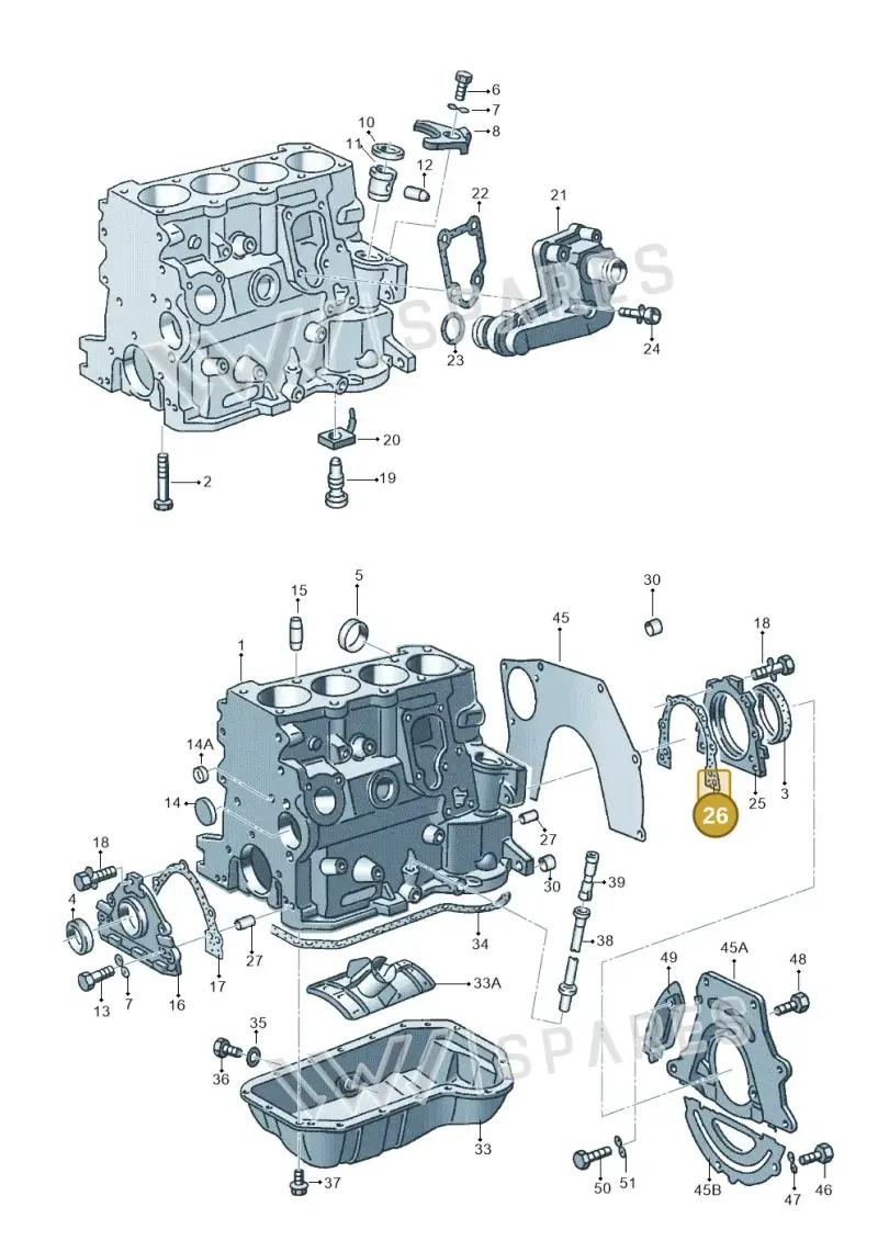 026103181B — Volkswagen GOLF CABRIO (2002-2002) diagram 121103100, position 26