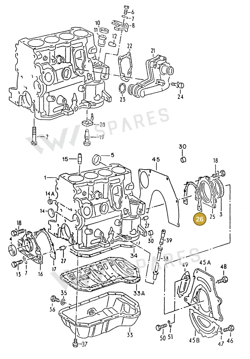 026103181B — Volkswagen POLO CLASSIC/VARIANT (1999-2001) diagram 128103100, position 26
