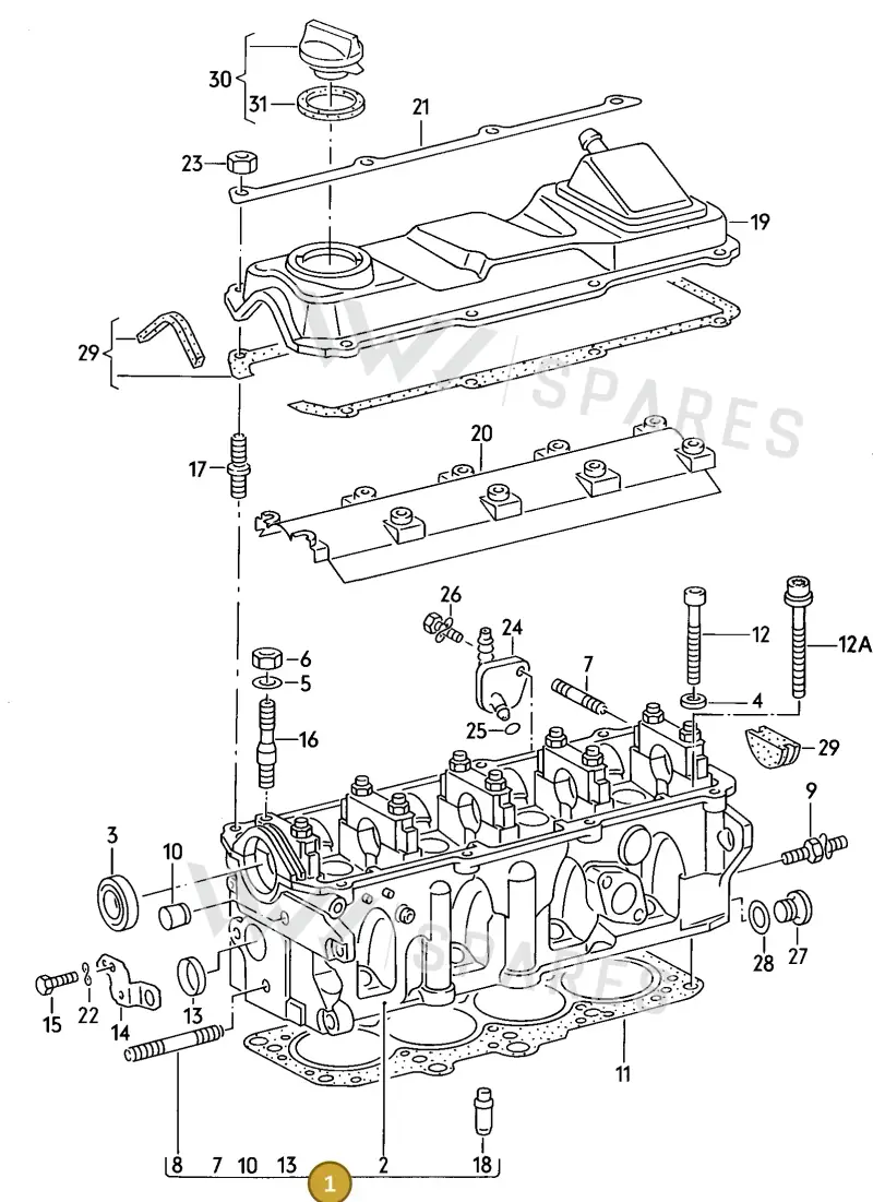 026103351Q — Volkswagen CADDY (1982-1992) diagram 043003000, position 1