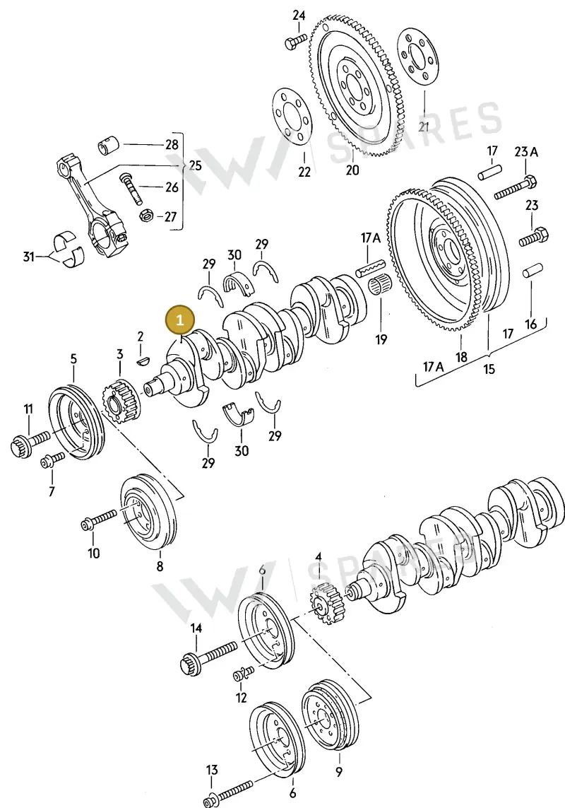 026105101F — Volkswagen Jetta (1989-1991) diagram 067006000, position 1