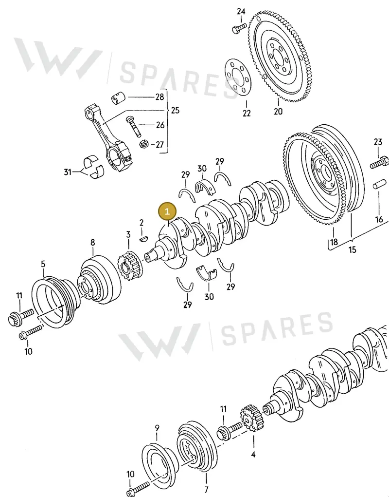 026105101F — Volkswagen Passat syncro (1991-1993) diagram 076006000, position 1
