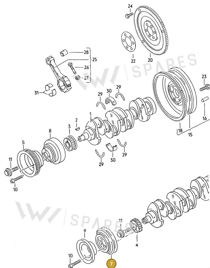026105243A — Volkswagen Passat syncro (1991-1993) diagram 076006000, position 7