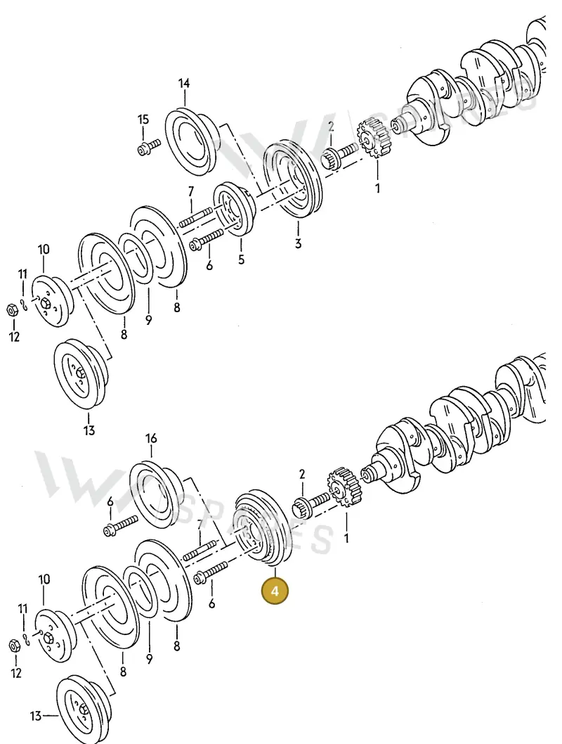026105243A — Volkswagen Jetta                  89 (1988-1989) diagram 092006100, position 4